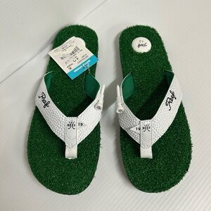 Reef Mulligan II Green Bottle Opener Golf Turf Sandal Flip Flops Size 12 NWT